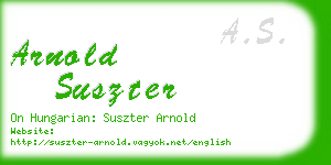 arnold suszter business card